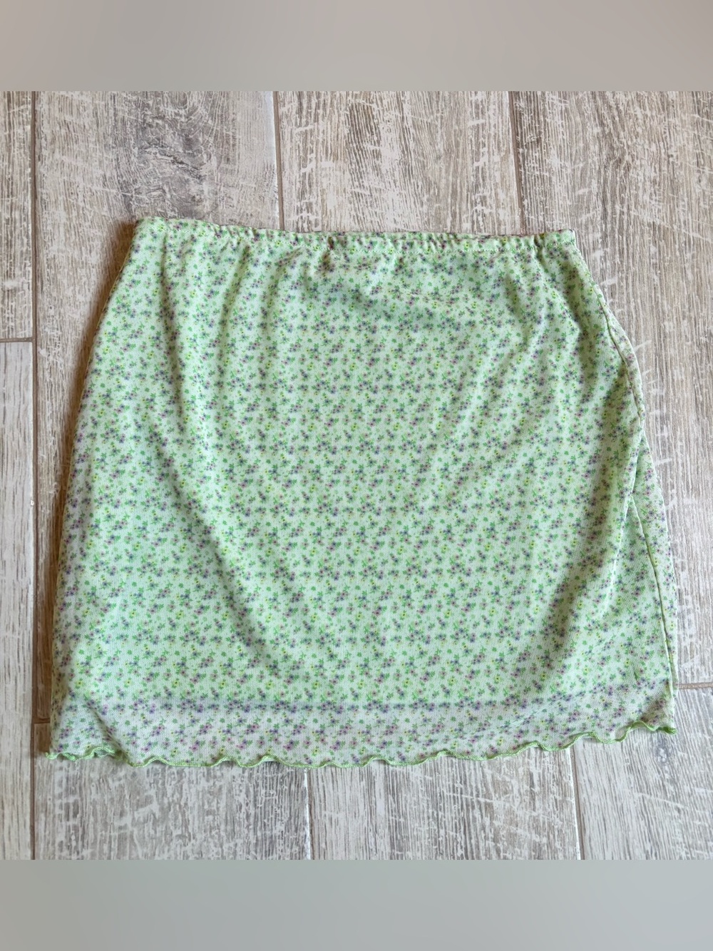 Primark Light Green Floral Midi Skirt